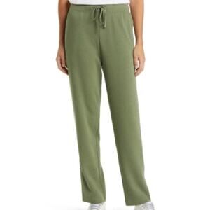 Caslon Straight Leg French Terry Pants - Green Sorrel Size XXL